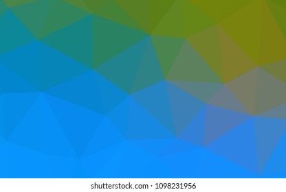 Light Blue, Green vector abstract polygonal template. Colorful abstract illustration with triangles. Template for cell phone's backgrounds.