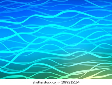 Light Blue, Green vector abstract doodle pattern. A vague abstract illustration with doodles in Indian style. The pattern can be used for coloring books and pages for kids.