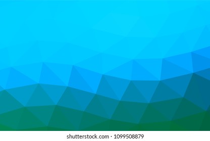 Light Blue, Green vector abstract polygonal pattern. Shining colored illustration in a Brand new style. A new texture for your design.