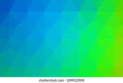 Light Blue, Green vector abstract polygonal pattern. A completely new color illustration in a polygonal style. Pattern for a brand book's backdrop.