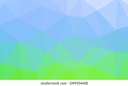 Light Blue, Green vector abstract polygonal template. Colorful abstract illustration with triangles. Textured pattern for your backgrounds.