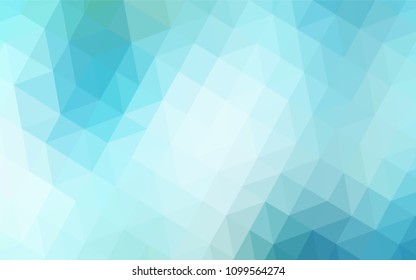 Light Blue, Green vector abstract polygonal pattern. Glitter abstract illustration with an elegant triangles. A completely new design for your leaflet.