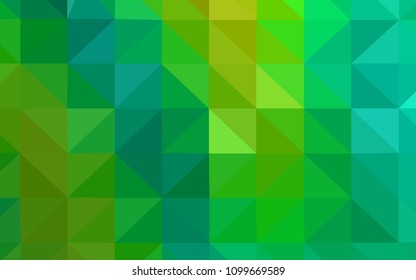 Light Blue, Green vector abstract mosaic pattern. Shining colorful illustration with triangles. A completely new design for your leaflet.