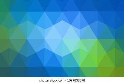 Light Blue, Green vector abstract mosaic background. Colorful illustration in abstract style with triangles. A new texture for your web site.