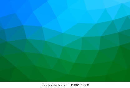 Light Blue, Green vector abstract polygonal abstract polygonal. Creative geometric illustration in Origami style with gradient. The completely new template can be used for your brand book.