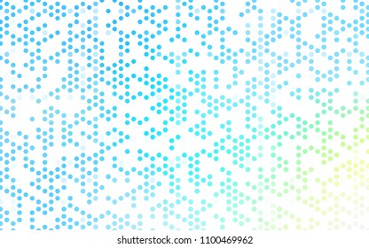 Light Blue, Green vector abstract pattern with circles. Geometry template for your business design. Background with colored spheres.
