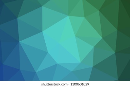Light Blue, Green vector abstract mosaic backdrop. Creative geometric illustration in Origami style with gradient. New template for your brand book.