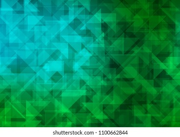 Light Blue, Green vector abstract polygonal abstract polygonal. Geometric illustration in Origami style with gradient.  A completely new design for your business.