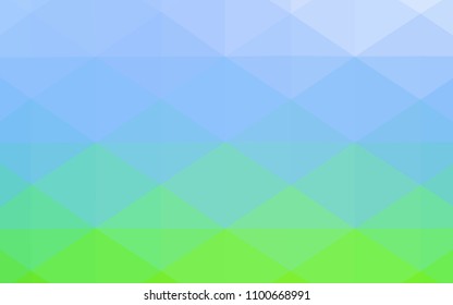 Light Blue, Green vector abstract polygonal pattern. Polygonal abstract illustration with gradient. The polygonal design can be used for your web site.