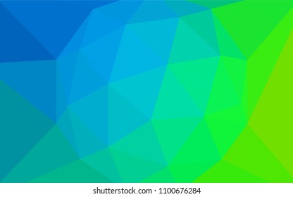 Light Blue, Green vector abstract polygonal background. Modern abstract illustration with triangles. Template for cell phone's backgrounds.