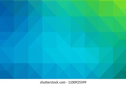 Light Blue, Green vector abstract polygonal background. Creative illustration in halftone style with triangles. A new texture for your web site.