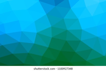 Light Blue, Green vector abstract polygonal abstract polygonal. Colorful illustration in abstract style with gradient. Triangular pattern for your business design.