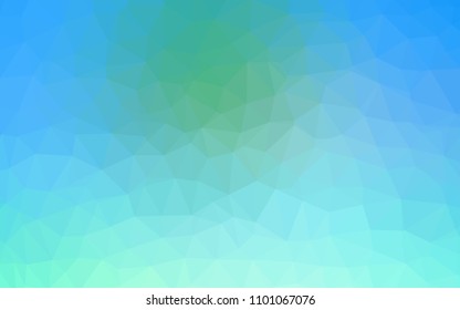 Light Blue, Green vector abstract mosaic backdrop. Polygonal abstract illustration with gradient. New template for your brand book.