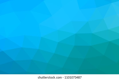Light Blue, Green vector abstract polygonal abstract polygonal. Shining illustration, which consist of triangles. The elegant pattern can be used as part of a brand book.