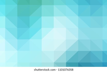 Light Blue, Green vector abstract mosaic backdrop. Geometric illustration in Origami style with gradient.  Brand new design for your business.