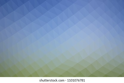 Light Blue, Green vector abstract polygonal template. Colorful illustration in abstract style with gradient. The best triangular design for your business.