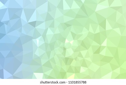 Light Blue, Green vector abstract polygonal template. Geometric illustration in Origami style with gradient.  Triangular pattern for your design.