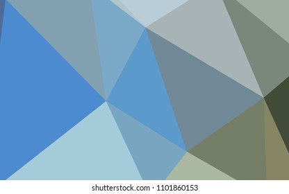 Light Blue, Green vector abstract mosaic backdrop. Creative illustration in halftone style with triangles. Template for cell phone's backgrounds.