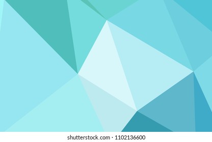 Light Blue, Green vector abstract mosaic backdrop. Colorful illustration in polygonal style with gradient. Template for cell phone's backgrounds.