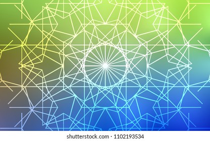 Light Blue, Green vector abstract doodle wallpaper. Decorative shining childish illustration with doodles on abstract template. The pattern can be used for wallpapers and coloring books.