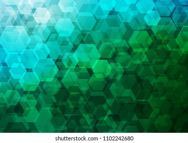 Light Blue, Green vector abstract polygonal background. Shining colored illustration in a Brand new style. The textured pattern can be used for background.