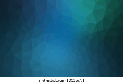 Light Blue, Green vector abstract mosaic background. Polygonal abstract illustration with gradient. Completely new template for your banner.