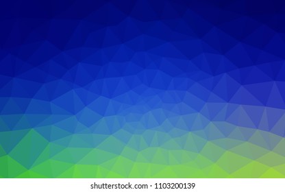 Light Blue, Green vector abstract polygonal template. Shining colorful illustration with triangles. A new texture for your web site.