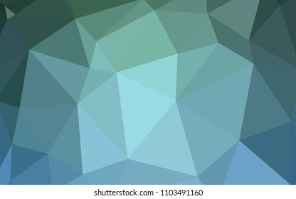 Light Blue, Green vector abstract mosaic background. Creative illustration in halftone style with triangles. A completely new design for your leaflet.