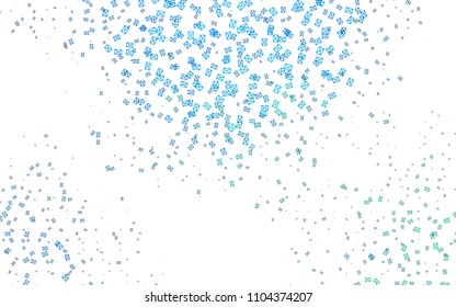 Light Blue, Green vector abstract colorful background, which consist of triangles. Pattern with colored triangles on white background.