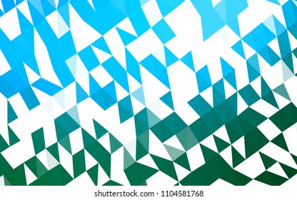 Light Blue, Green vector abstract mosaic template. Colorful illustration in abstract style with gradient. The template can be used as a background for cell phones.