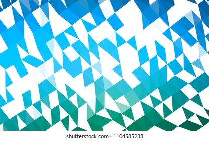 Light Blue, Green vector abstract polygonal template. Modern geometrical abstract illustration with gradient. Brand new style for your business design.