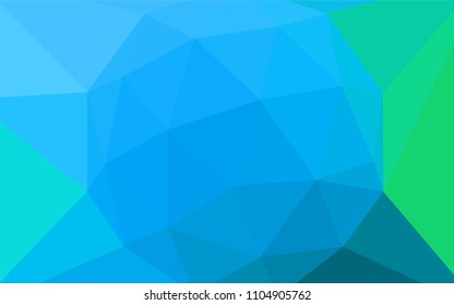 Light Blue, Green vector abstract mosaic background. Modern abstract illustration with triangles. Brand new design for your business.