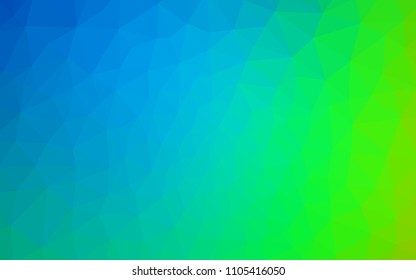Light Blue, Green vector abstract mosaic background. Colorful illustration in polygonal style with gradient. New template for your brand book.