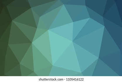Light Blue, Green vector abstract polygonal template. Colorful illustration in abstract style with triangles. Template for cell phone's backgrounds.