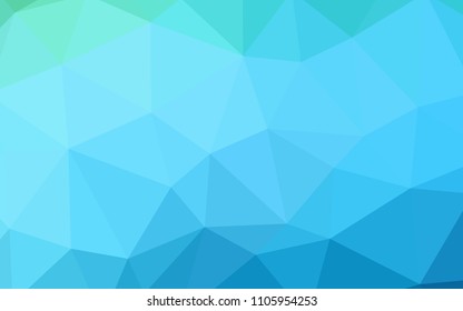 Light Blue, Green vector abstract polygonal template. Geometric illustration in Origami style with gradient.  Best triangular design for your business.