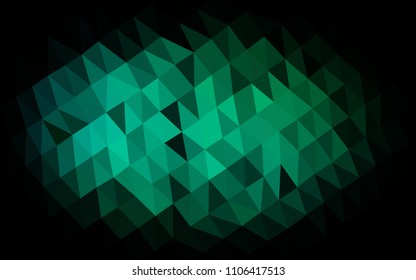 Light Blue, Green vector abstract polygonal cover. Glitter abstract illustration with an elegant design. Brand new style for your business design.