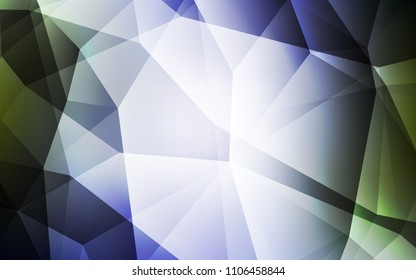 Light Blue, Green vector abstract mosaic pattern. Creative illustration in halftone style with triangles. Textured pattern for your backgrounds.