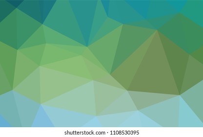 Light Blue, Green vector abstract polygonal pattern. Shining colored illustration in a new style. Triangular pattern for your business design.