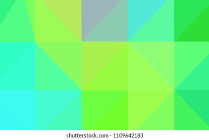 Light Blue, Green vector abstract polygonal template. Shining polygonal illustration, which consist of triangles. The polygonal design can be used for your web site.