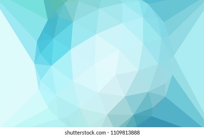Light Blue, Green vector abstract polygonal pattern with a gem in a centre. Illustration in Origami style with gradient. Textured pattern for your backgrounds.