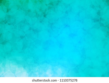 Light Blue, Green vector abstract polygonal template. A vague abstract illustration with gradient. A new texture for your design.