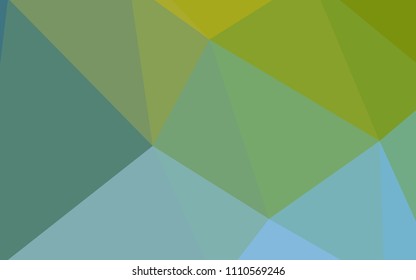 Light Blue, Green vector abstract polygonal template. Elegant bright polygonal illustration with gradient. Completely new template for your banner.