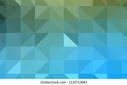 Light Blue, Green vector abstract polygonal template. Colorful illustration in abstract style with triangles. A completely new design for your leaflet.