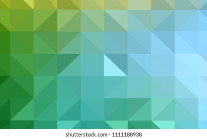 Light Blue, Green vector abstract polygonal background. Glitter abstract illustration with an elegant triangles. Textured pattern for your backgrounds.