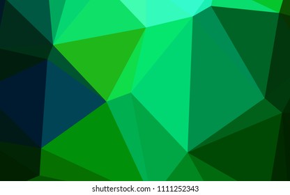 Light Blue, Green vector abstract mosaic pattern. A completely new color illustration in a  polygonal style. Brand-new design for your business.