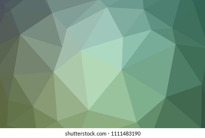 Light Blue, Green vector abstract polygonal pattern. Glitter abstract illustration with an elegant triangles. A completely new design for your leaflet.
