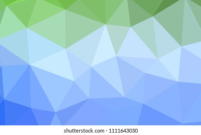 Light Blue, Green vector abstract polygonal template. A sample with polygonal shapes. Polygonal design for your web site.