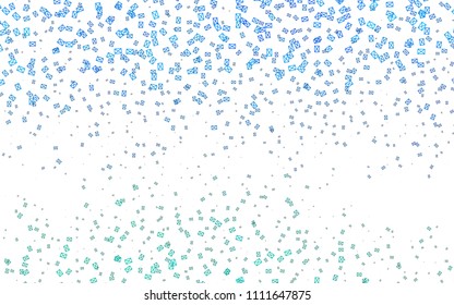 Light Blue, Green vector abstract colorful background, which consist of triangles. Pattern with colored triangles on white background.