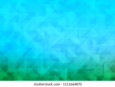 Light Blue, Green vector abstract polygonal layout. Triangular geometric sample with gradient.  The polygonal design can be used for your web site.