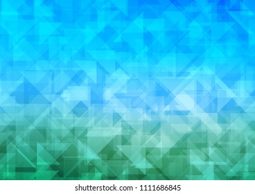 Light Blue, Green vector abstract mosaic abstract mosaic. A sample with polygonal shapes. A completely new design for your business.